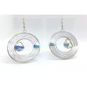 CITY Oorbellen Handgemaakt - Ø 38 mm-Lengte 6,5 cm-Italiaans design met SWAROVSKI ELEMENTS™