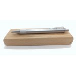 Stylo bille TECHNO aluminium, cartouche d'encre, PARKER, avec élégant coffret en bois naturel.