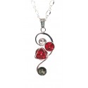 BOCCOLO Collana fatta a mano - Catenina 40 cm - Lunghezza 5 cm x 2 cm - Gioiello in materiale rodiato.