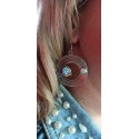 CITY Oorbellen Handgemaakt - Ø 38 mm-Lengte 6,5 cm-Italiaans design met SWAROVSKI ELEMENTS™