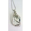 ART Handmade jewel - Necklace 45 cm - Length 8 cm x 3 cm - Jewel in rhodium-plated material.