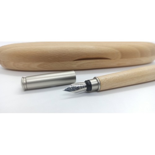 stylo plume en bois avec boîte