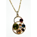 GIOVE Handgemaakt juweel- Italiaans ontwerp met SWAROVSKI ELEMENTS ™ Hanger lengte 5 cm, breedte 3 cm- Ketting 50 cm
