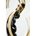 S DENIM Gioielli fatti a mano - Design italiano con SWAROVSKI ELEMENTS™ Ciondolo lungo 8 cm, largo 4,5 cm - Catena 50 cm