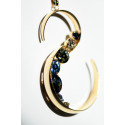 S DENIM Gioielli fatti a mano - Design italiano con SWAROVSKI ELEMENTS™ Ciondolo lungo 8 cm, largo 4,5 cm - Catena 50 cm