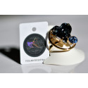SWEET LOVE Handgemaakte verstelbare ring -Italiaans ontwerp met SWAROVSKI ELEMENTS™ - Gerhodineerde en vergulde sieraden .