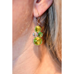 Orecchini "GIOVE" in Citrus Green: Eleganza e Artigianato Made in Italy con Cristalli Swarovski