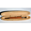 Stylo en Bois de Rose avec Boîte en Hêtre – Personnalisable, Design Élégant, Recharge Parker, Longueur 13 cm