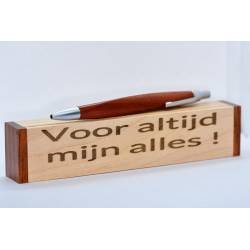 Luxury rosewood ballpoint pen with laser-engraved wooden gift box – Ergonomic