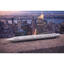 NEW YORK set – Gepersonaliseerde aluminium balpen met ovaal houten doosje – Lasergravure – PARKER navulling