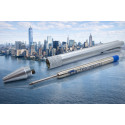 NEW YORK set – Stylo bille en aluminium personnalisé avec coffret ovale en bois – Gravure laser – Recharge PARKER