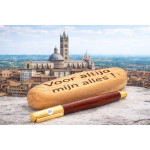 SIENA - Palissander houten vulpen met ovaal doosje, PELIKAN-inkt, doosje personaliseerbaar met laser