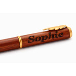 Personalized Rosewood Pen – Dual Black/Red Ink – Name Engraving – Gift Box Included