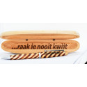 Penna a Sfera in Legno "AMSTERDAM" con Elegante Astuccio Ovale in Faggio Personalizzabile