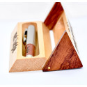 MILANO Luxe Mini Balpen van Palissanderhout met Lasergravure – PARKER Vulling & Houten Geschenkdoos (10,8 cm)